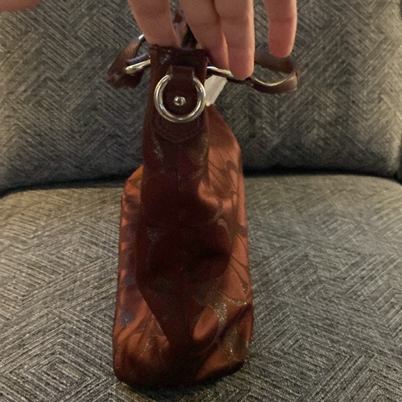 Coach Campbell crossbody satchel in signature metallic fabric F26241. - Picture 5 of 9